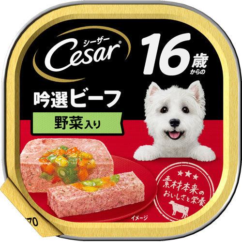 【48個セット】 マースジャパンリミテッド シーザー16歳からの吟選ビーフ野菜入り100g