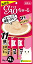【ポイントUP対象商品】 【6個セット】いなばペットフード CIAOちゅ〜る11歳からのまぐろ・かつお14g×4本