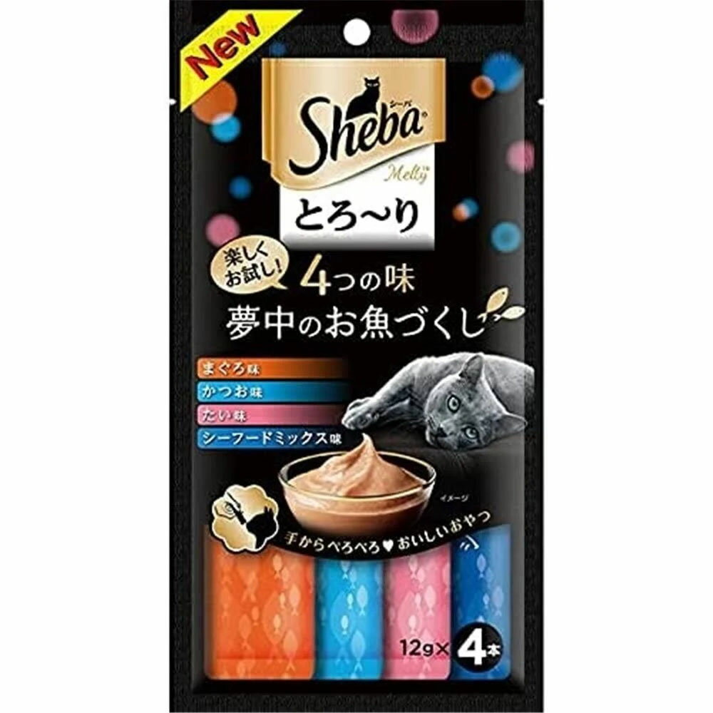 【6個セット】シーバとろ〜りメルティ4つの味夢中のお魚づくし12g×4本