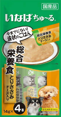 乐天商城 - 【24個セット】INABA ちゅーる 総合栄養食 とりささみ チーズ入り 14g×4