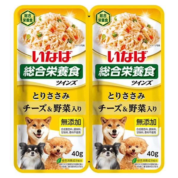 【24個セット】 いなばペットフード ツインズ とりささみ チーズ・野菜入り（40g×2） ドッグフード