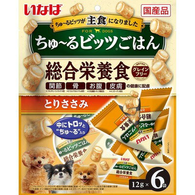 樂天商城 - 【12個セット】いなばペットフード ちゅ〜るビッツごはんとりささみ12g×6袋