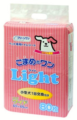 【2個セット】クリーンワン こまめだワン ライト ワイド 80枚