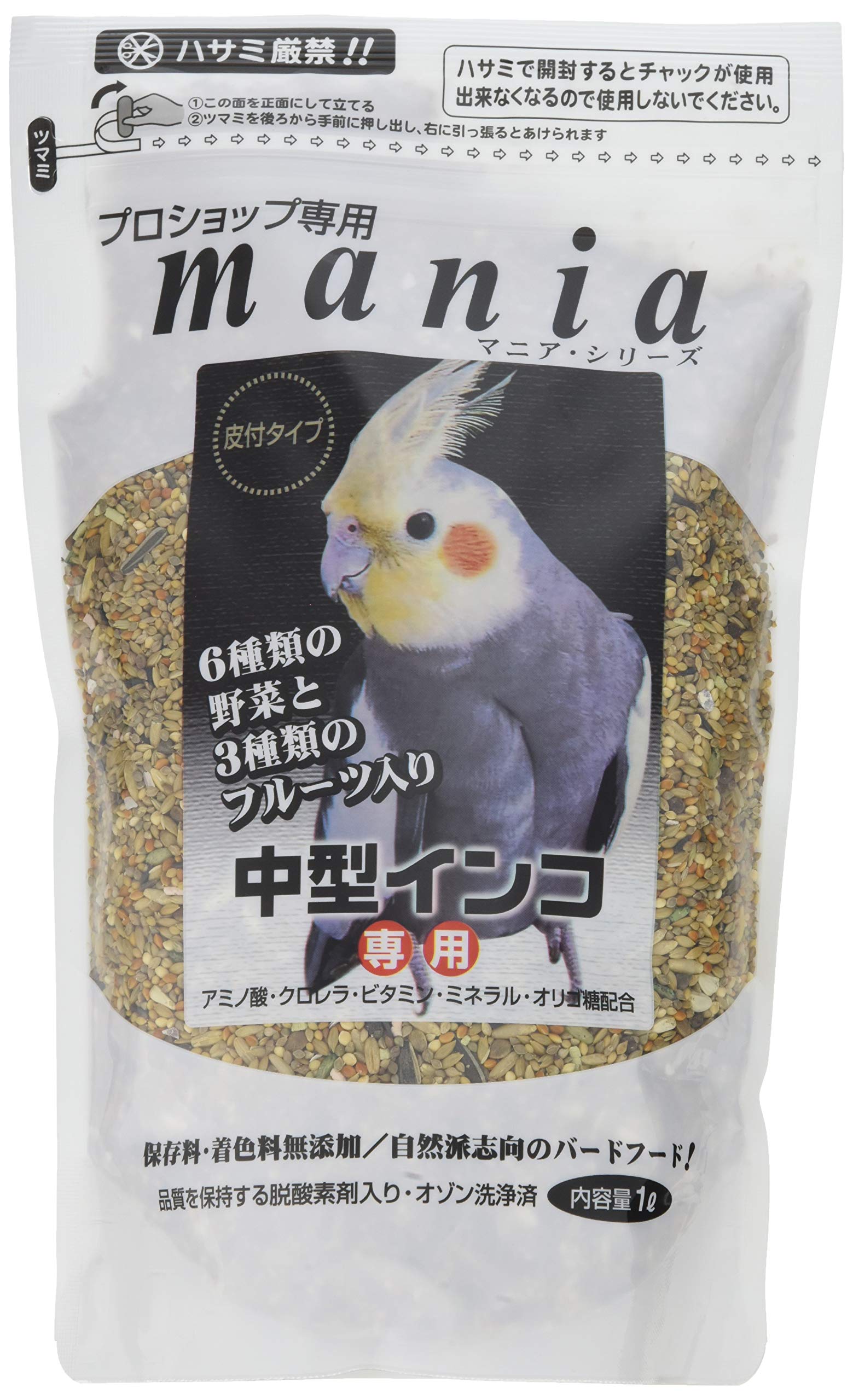 【6個セット】mania(マニア) プロショップ専用 中型インコ 1L 1リットル