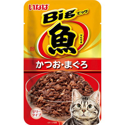 【12個セット】いなばペットフード　Bigマルウオかつお・まぐろ80g