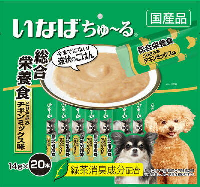 【2個セット】いなばペットフード ちゅ～る 総合栄養食 とりささみ チキンミックス味 20本入り