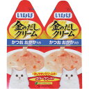 【48個セット】いなばペットフード 金のだしクリームかつおおかか入り60g(30g×2)