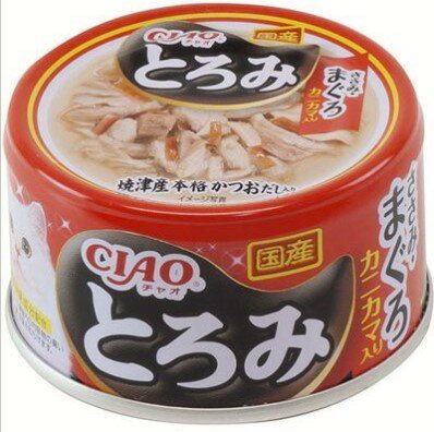 【12個セット】いなばペットフード CIAOとろみささみ・まぐろカニカマ入り80g