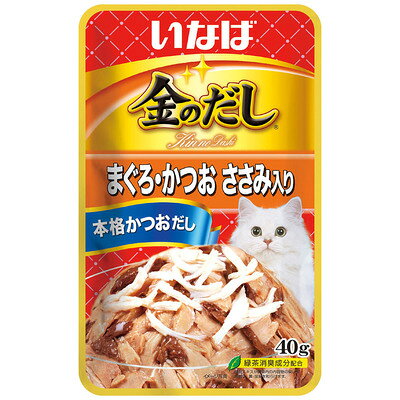 乐天商城 - 【8個セット】いなばペットフード 金のだしまぐろ・かつおささみ入り40g