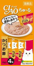 【6個セット】いなばペットフード CIAOちゅ〜る宗田かつお＆かつお節14g×4本