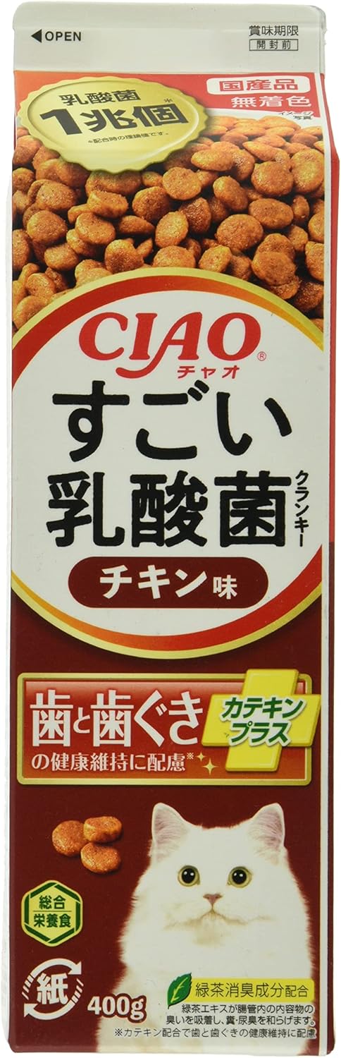 【2個セット】すごい乳酸菌クランキー牛乳パックチキン味400g