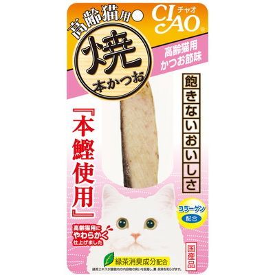 【24個セット】いなばペットフード CIAO焼本かつお高齢猫用かつお節味1本