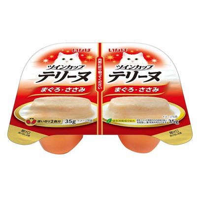 【注意事項】 ・メーカーの都合等により、パッケージ及び内容量、生産地、などが変更される場合がございます。ご了承ください。 ・当店では地球環境への配慮およびお手頃価格での商品の提供のため、簡易的な梱包とさせていただいております。 ・箱潰れなど、製品をご利用いただくのに問題がない場合の返品・交換対応はお受けできません ※期限のある商品について ・賞味期限や消費期限がある商品については、すべて期限まで2ヶ月以上のものを取り扱っております。個別のお問い合わせはご遠慮いただきますようお願い申し上げます。 ・期限が迫った商品は、別途アウトレット商品として販売させていただいております。 商品説明■　商品特徴まぐろ・ささみのペーストに猫ちゃんの喜ぶ素材をトッピング。1個35gなので少食の猫ちゃんにも与えやすい食べきりサイズ。 4901133622472■　原材料鶏肉（ささみ）、まぐろ、貝柱、ほたてエキス、まぐろエキス、糖類（オリゴ糖等）、植物性油脂、増粘安定剤（加工でん粉、増粘多糖類）、ミネラル類（Na、P、Cl）、調味料（アミノ酸）、ビタミンE、紅麹色素、緑茶エキス■　発売元、製造元、輸入元又は販売元いなばペットフード■　広告文責 ライフジェネレーション株式会社 TEL:06-6809-2484