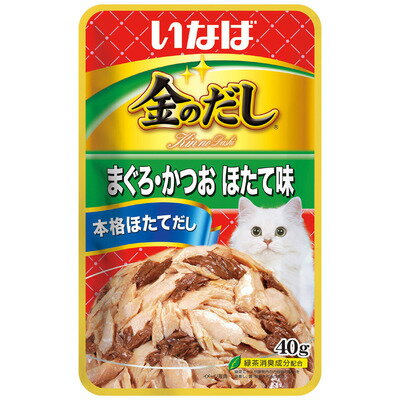 樂天商城 - 【16個セット】 いなばペットフード 金のだしまぐろ・かつおほたて味40g