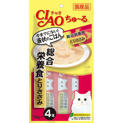 乐天商城 - 【48個セット】いなばペットフード CIAOちゅ〜る総合栄養食とりささみ14g×4本