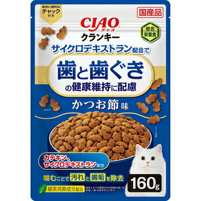【注意事項】 ・メーカーの都合等により、パッケージ及び内容量、生産地、などが変更される場合がございます。ご了承ください。 ・当店では地球環境への配慮およびお手頃価格での商品の提供のため、簡易的な梱包とさせていただいております。 ・箱潰れなど、製品をご利用いただくのに問題がない場合の返品・交換対応はお受けできません ※期限のある商品について ・賞味期限や消費期限がある商品については、すべて期限まで2ヶ月以上のものを取り扱っております。個別のお問い合わせはご遠慮いただきますようお願い申し上げます。 ・期限が迫った商品は、別途アウトレット商品として販売させていただいております。 商品説明■　商品特徴カテキンとサイクロデキストラン配合で、歯と歯ぐきの健康維持に配慮しました。歯みがき粒を噛むことで汚れと歯垢を除去 4901133416620■　原材料穀類（とうもろこし、小麦粉、パン粉等）、魚介類（フィッシュミール、フィッシュエキス、フィッシュパウダー、かつお節パウダー）、ミートミール、動物性油脂、豆類（脱脂大豆等）、ビール酵母、タンパク加水分解物、環状イソマルトオリゴ糖（サイクロデキストラン）、酵母細胞壁、植物発酵抽出物、ミネラル類（カルシウム、リン、カリウム、鉄、亜鉛、銅、ヨウ素）、ビタミン類（A、D、E、K、B、B、B、葉酸、コリン）、pH調整剤、アミノ酸類（メチオニン、タウリン）、緑茶エキス（カテキン含有）■　発売元、製造元、輸入元又は販売元いなばペットフード■　広告文責 ライフジェネレーション株式会社 TEL:06-6809-2484