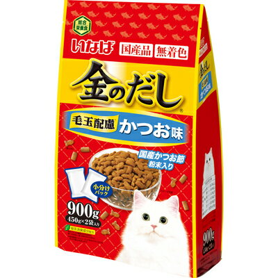 乐天商城 - 【3個セット】いなばペットフード 金のだし ドライ かつお味 900g