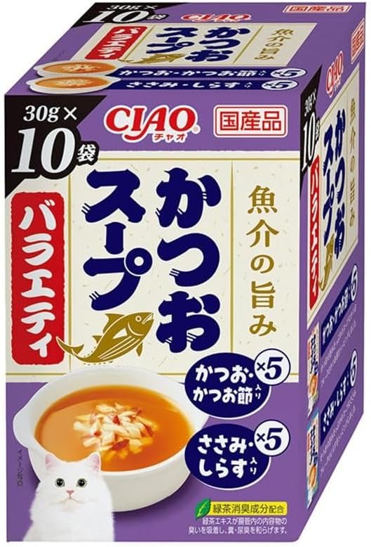 【12個セット】CIAOスープかつおスープバラエティ30g×10P