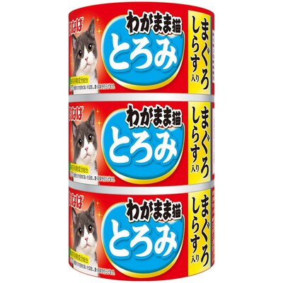 【6個セット】 いなばペットフード いなば わがまま猫 とろみ まぐろ しらす入り （140g×3缶） キャットフード 猫用 缶詰