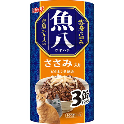 【36個セット】いなばペットフード 魚八ささみ入り160g×3缶