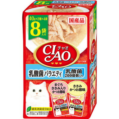 Other Wet Food - 【3個セット】いなばペットフード CIAOパウチ乳酸菌バラエティ40g×8袋