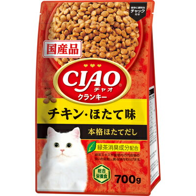 乐天商城 - 【4個セット】いなばペットフード CIAO クランキー チキン・ほたて味 700g