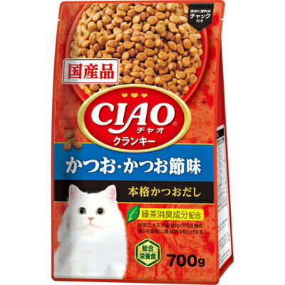 【6個セット】いなばペットフード CIAO クランキー かつお・かつお節味 700g