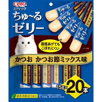【8個セット】いなばペットフード CIAOスティックかつお かつお節ミックス味15g×20本
