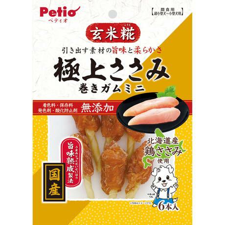 【3個セット】ペティオ ペティオ極上ささみ巻きガムミニ6本入
