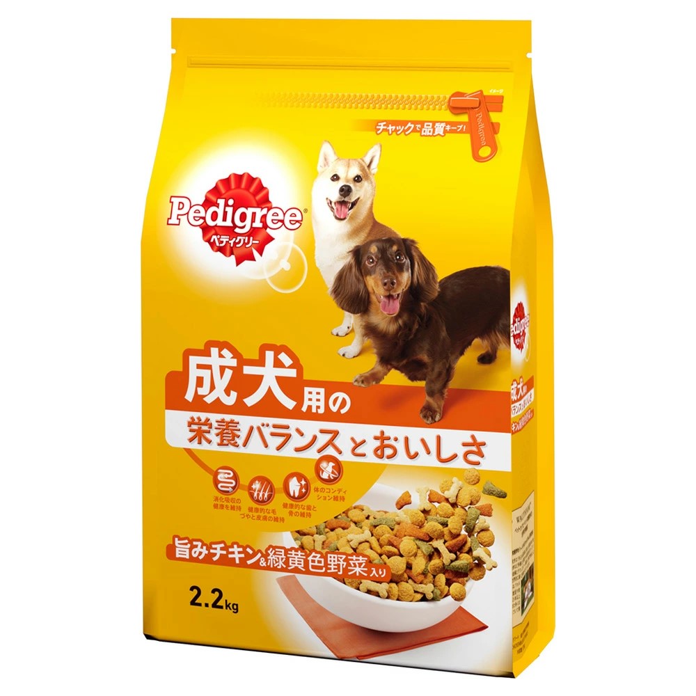 樂天商城 - マースジャパンリミテッド ペディグリー成犬用旨みチキン＆緑黄色野菜入り2.2kg