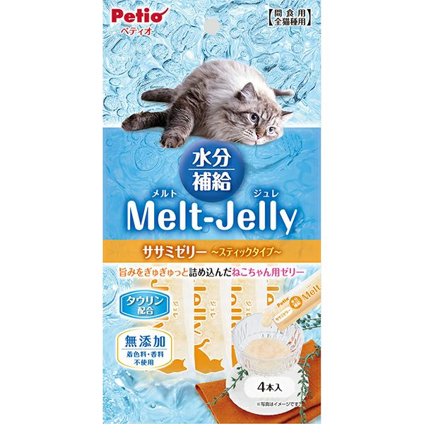 【6個セット】ペティオ メルトジュレ水分補給ササミゼリースティックタイプ4本
