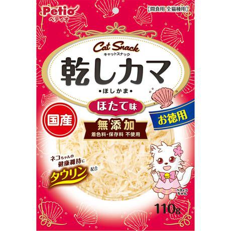 【注意事項】 ・メーカーの都合等により、パッケージ及び内容量、生産地、などが変更される場合がございます。ご了承ください。 ・当店では地球環境への配慮およびお手頃価格での商品の提供のため、簡易的な梱包とさせていただいております。 ・箱潰れなど、製品をご利用いただくのに問題がない場合の返品・交換対応はお受けできません ※期限のある商品について ・賞味期限や消費期限がある商品については、すべて期限まで2ヶ月以上のものを取り扱っております。個別のお問い合わせはご遠慮いただきますようお願い申し上げます。 ・期限が迫った商品は、別途アウトレット商品として販売させていただいております。 商品説明■　商品特徴良質たん白質豊富で旨味たっぷりなほたて入り！ネコちゃんの必須栄養素タウリン配合で健康に配慮しました。着色料・保存料不使用。 4903588140846 ■　原材料魚介類（白身魚・ほたて）、でんぷん類、小麦たん白、食塩、植物性油脂、ソルビトール、調味料( アミノ酸等) 、乳化剤、香料、タウリン■　発売元、製造元、輸入元又は販売元ペティオ■　広告文責 ライフジェネレーション株式会社 TEL:06-6809-2484