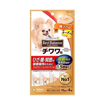 樂天商城 - 【3個セット】ユニ・チャーム ベストバランスおやつチワワ用高齢向け鶏ささみ15g×4本