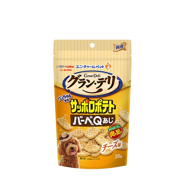 【6個セット】ユニ・チャーム グラン・デリ ワンちゃん専用 サッポロポテト バーベQあじ チーズ味 20g