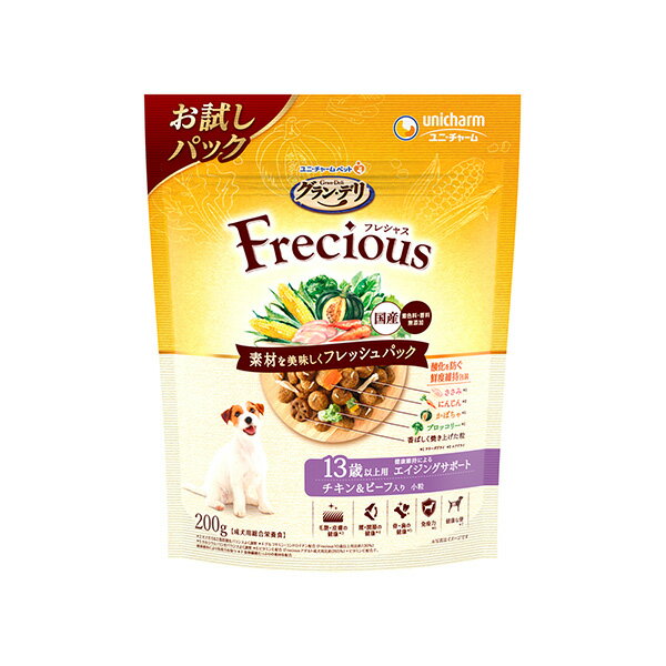 【6個セット】ユニ・チャーム グラン・デリ Frecious 13歳以上用 チキン&ビーフ入り 200g