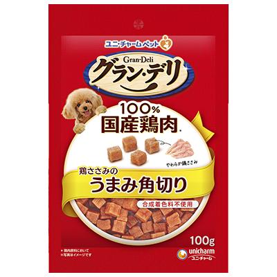 【注意事項】 ・メーカーの都合等により、パッケージ及び内容量、生産地、などが変更される場合がございます。ご了承ください。 ・当店では地球環境への配慮およびお手頃価格での商品の提供のため、簡易的な梱包とさせていただいております。 ・箱潰れなど、製品をご利用いただくのに問題がない場合の返品・交換対応はお受けできません ※期限のある商品について ・賞味期限や消費期限がある商品については、すべて期限まで2ヶ月以上のものを取り扱っております。個別のお問い合わせはご遠慮いただきますようお願い申し上げます。 ・期限が迫った商品は、別途アウトレット商品として販売させていただいております。 商品説明■　商品特徴100％国産鶏肉を使用し、使用シーンに合わせた色々なタイプがある美味しいおやつ おいしい鶏ささみをソフトな角切りにしました しつけ・ごほうびに最適 お散歩時にもおすすめ お口の小さな、超小型犬にも食べやすいひとくちサイズのソフトタイプ 低脂肪なささみを使用 合成着色料不使用 4520699664612■　原材料ささみ、動物性油脂、小麦粉、ゼラチン、豆類(大豆タンパク、大豆エキス)、酵母、ソルビトール、トレハロース、プロピレングリコール、膨張剤、ミネラル類(カルシウム)、食塩、調味料、乳化剤、保存料(ソルビン酸)、リン酸塩、酸化防止剤(アスコルビン酸Na、ミックストコフェロール)■　発売元、製造元、輸入元又は販売元ユニ・チャーム■　広告文責 ライフジェネレーション株式会社 TEL:06-6809-2484