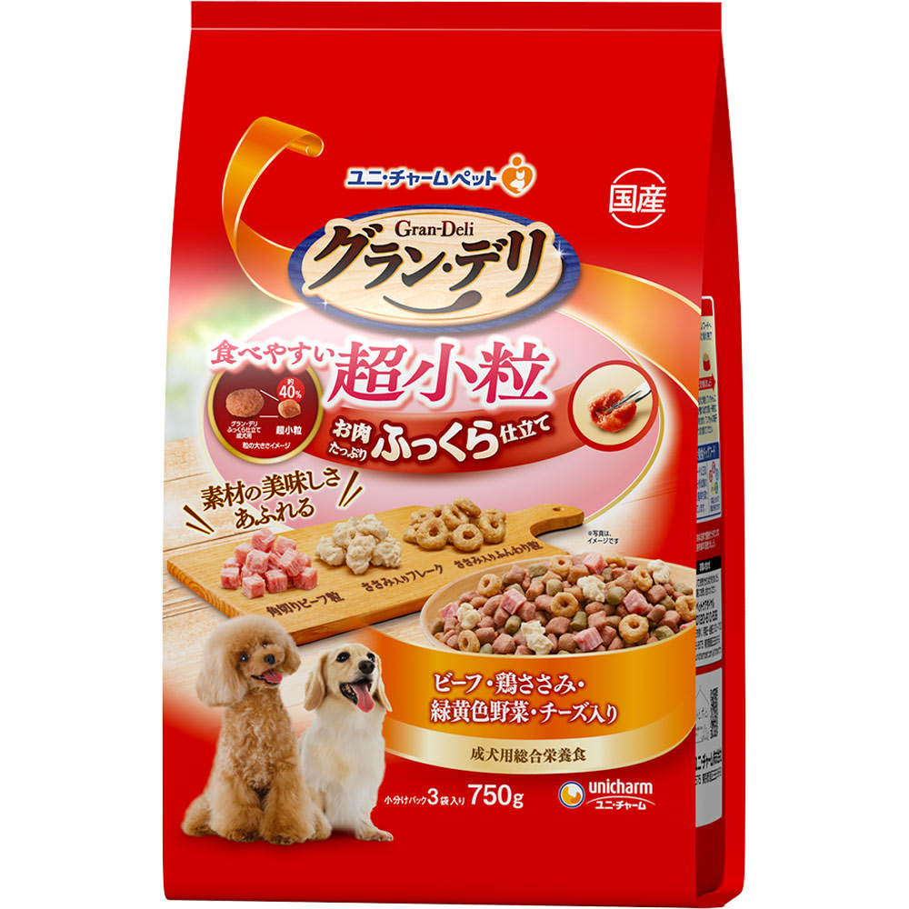 乐天商城 - 【9個セット】ユニ・チャーム グラン・デリふっくら仕立て食べやすい超小粒750g