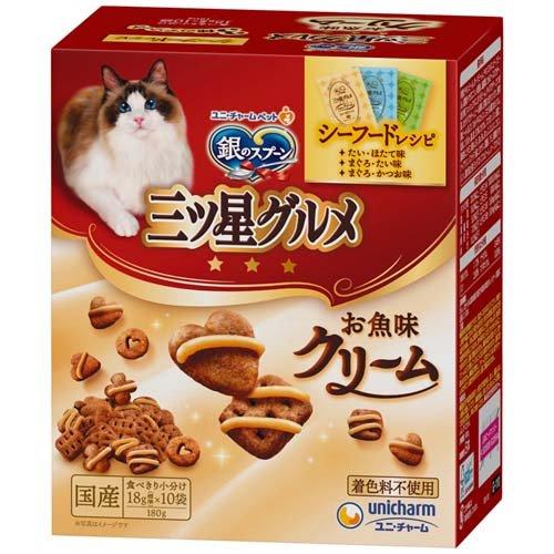 樂天商城 - 【3個セット】ユニ・チャーム 銀のスプーン三ツ星グルメお魚味クリームシーフードレシピ3種のアソート180g