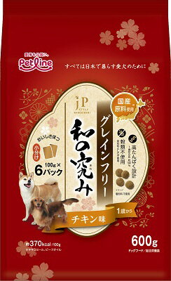 乐天商城 - 【3個セット】 ペットライン JPスタイル 和の究み 小粒 グレインフリー チキン味 1歳から 600g