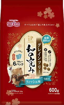 乐天商城 - 【5個セット】 ペットライン JPスタイル 和の究み 小粒 グレインフリー フィッシュ味 1歳から 600g