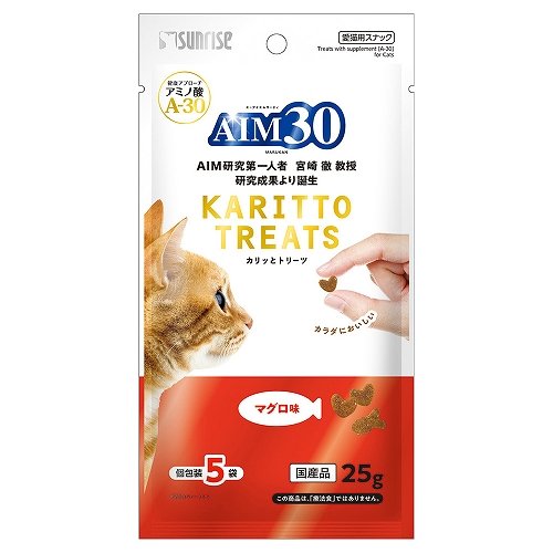 【10個セット】マルカン サンライズ AIM30カリッとトリーツマグロ味5g×5袋