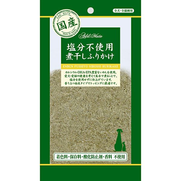 【5個セット】ペティオ Add.Mate アドメイト 素材トリーツ 塩分不使用煮干し ふりかけ 40g
