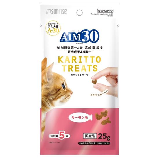 【10個セット】AIM30カリッとトリーツサーモン味5g×5袋