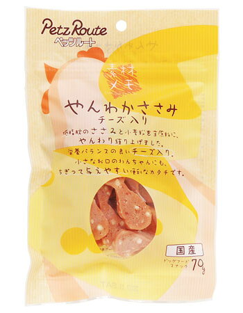 【6個セット】ペッツルート 素材メモ 素材メモやんわかささみチーズ入り70g
