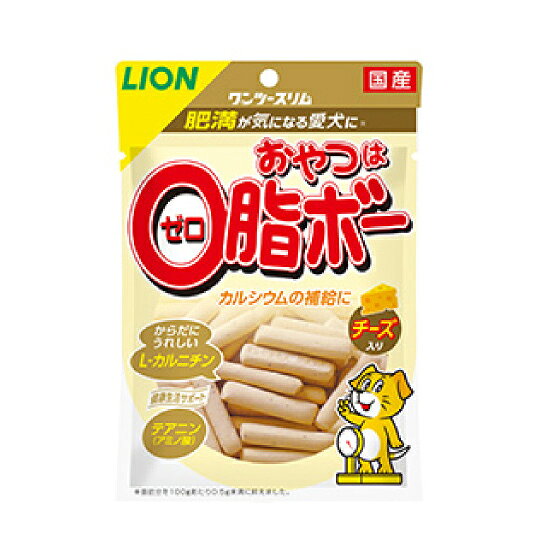 【36個セット】ライオンペット　ワンツースリムおやつは0脂ボーチーズ入り80g