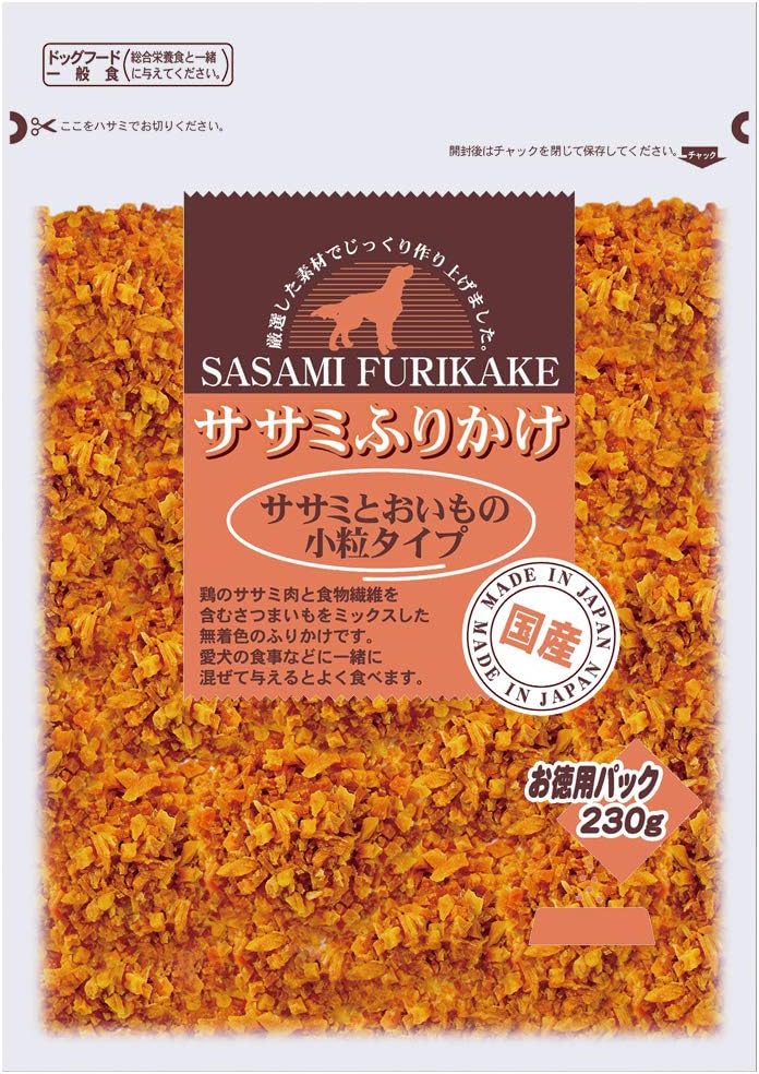 【2個セット】九州ペットフード ふりかけお買い得ふりかけ鶏ささみとおいも小粒タイプ230g