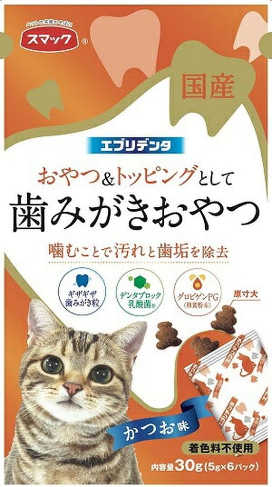 【5個セット】スマック エブリデンタ猫用かつお味30g