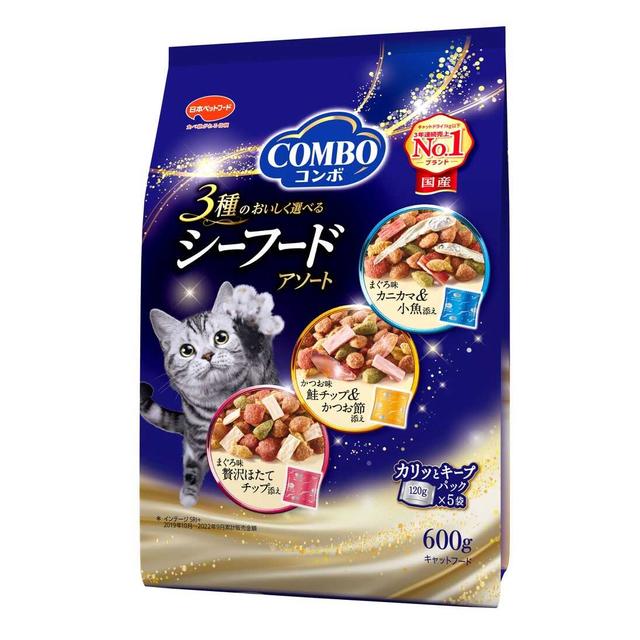 【6個セット】 日本ペットフード コンボキャットシーフードアソート600g