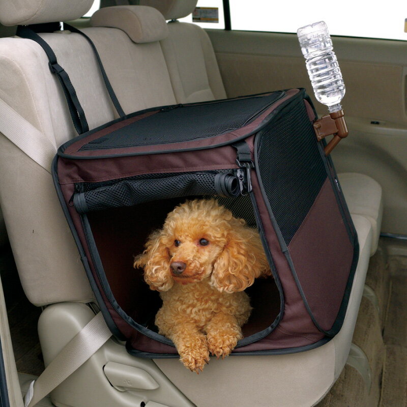 リッチェル たためるドライブペットケージSブラウン