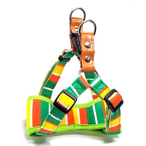 LEADOGパステルボーダーカンタンソフトハーネスLグリーン